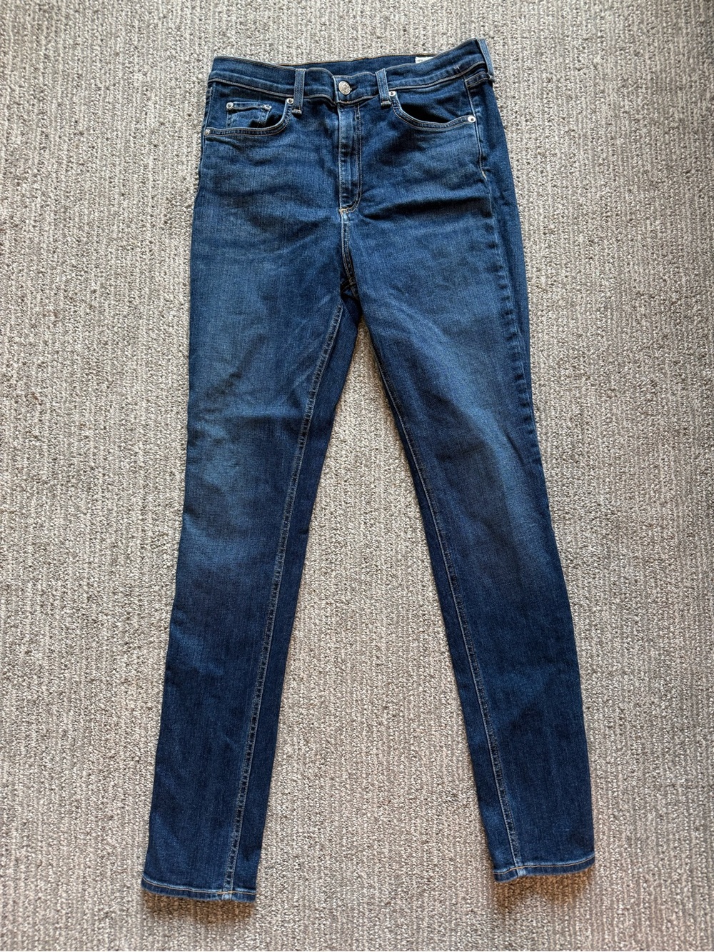 Rag & Bone Jean Skinny Stretch Denim Jeans Eddy W1273K520EDY Sz 30 Dark Wash